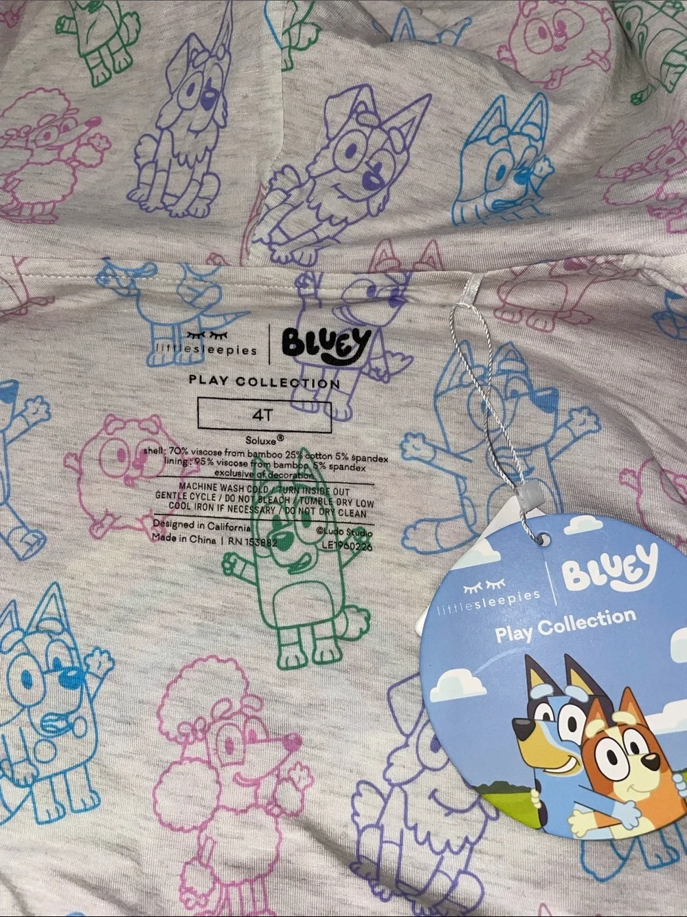 Little Sleepies Pink Bluey Trucker Jacket